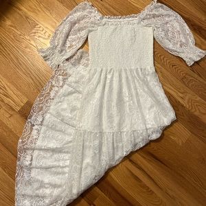 White boho lace dress